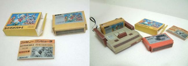 NES Super Mario Bros Catridge Papercraft NES super mario cart