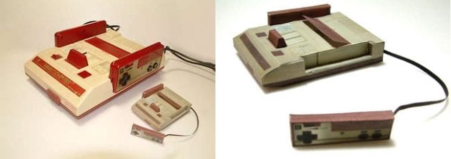 NES Console Papercraft old NES