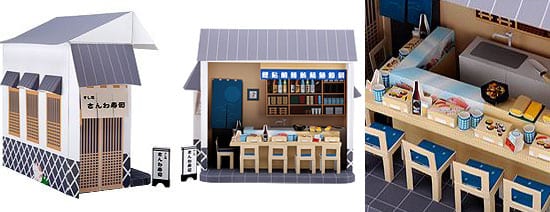 Sushi Shop Papercraft doll sushiya1