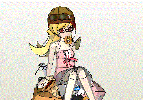 Bakemonogatari Shinobu Papercraft shinobu