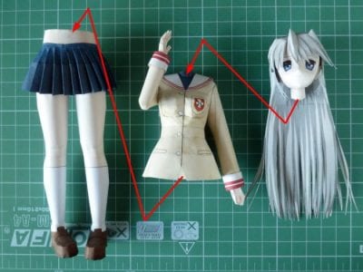 Clannad Sakagami Tomoyo Papercraft 52