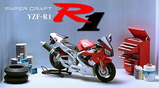 Yamaha YZF-R1 Bike Papercraft h2 001 1