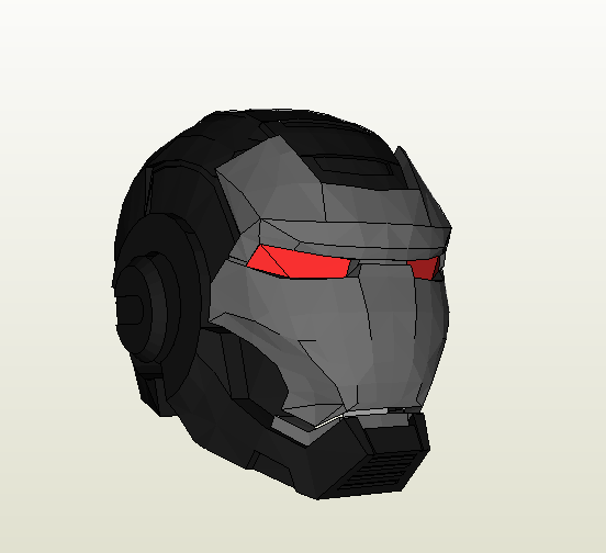 Iron Man War Machine Helmet Paper Craft warmachine