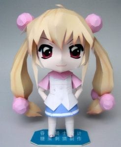 Chibi Kokonoe Rin Papercraft1