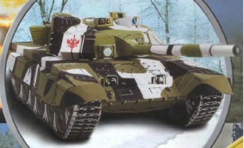 Russian Tank T-90 Winter Camouflage Papercraft t90tank