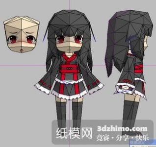 Prototype 2 Chibi Girl Papercraft 16200997idone99cpopdoj