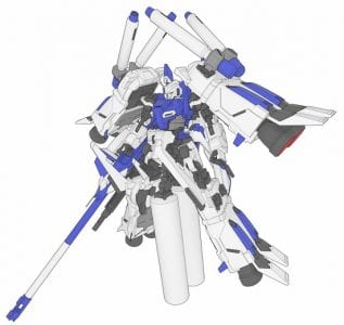 Gundam Zeta Plus C1 Hummingbird Papercraft Ette MSZ 006C1 Bst Zeta PlusC1 Hummingbird