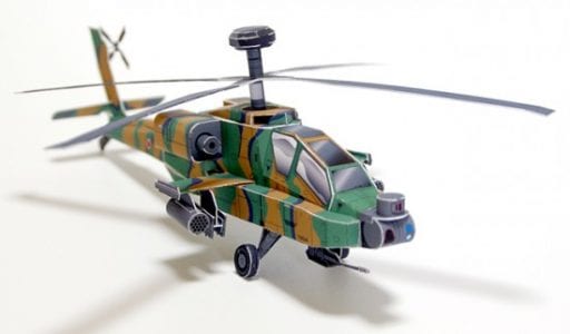 AH-64D Apache Longbow Helicopter Papercraft helicop e1360596753181