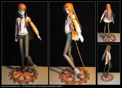 Steins Gate Makise Kurisu Papercraft Finished All Views e1368329611832