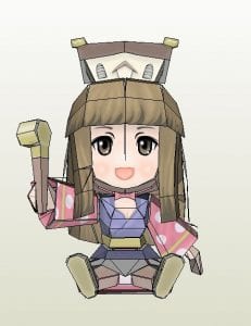 Chibi Himeko Castle Tower Papercraft himekogametensyu