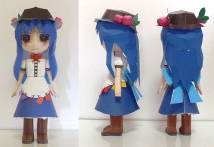 Chibi Tenshi Hinanawi Papercraft Chibi Tenshi Hinanawi Papercraft Templates