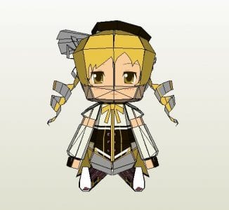 Chibi Mami Tomoe Puella Magi Papercraft Mami Tomoe Papercraft