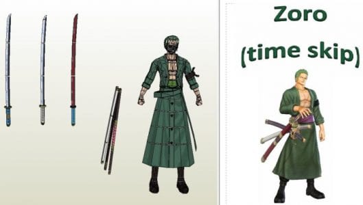 One Piece Roronoa Zoro Papercraft zoro new world papercraft