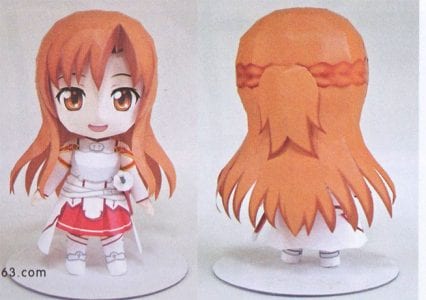 Sword Art Online Yuki Asuna Papercraft