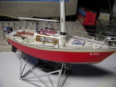 Sloop Boat Papercraft viacosi 06