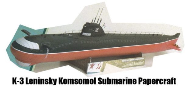 K 3 Leninsky Komsomol Submarine Papercraft