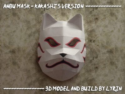 Kakashi Anbu Mask Papercraft DT9wo