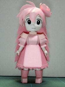 Mona Anime Girl Paper Model hXahf