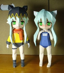 Jingai Makyo Kazeko Swimsuit Papercraft kazepo2098