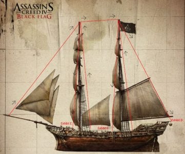Assassins Creed Jackdaw Black Flag Ship Papercraft black flag papercraft