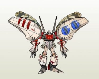Qubeley Gundam Papercraft qubeley simple ver paper craft