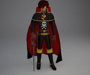 Captain Harlock Papercraft Rendu final