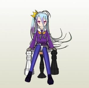 No Game No Life Shiro Papercraft sora no gemu no raifu