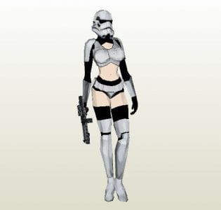 Star Wars Trooper Girl Paper Craft girltrooper