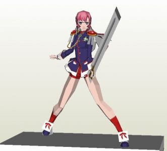 Revolutionary Girl Utena Papercraft revogirl
