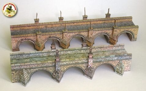 Charles Bridge Papercraft stone bridge diorama