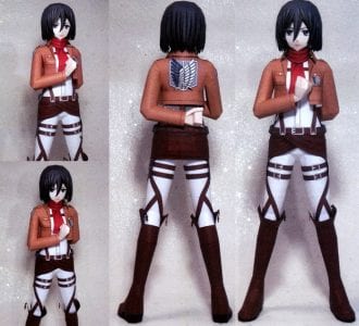 Mikasa Ackerman Figma Paper Craft guide 12