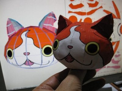 Jibanyan Head Papercraft jibanhead