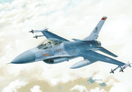 F-16 Fighting Falcon Papercraft 02 poster A3