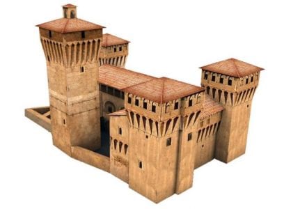 Castello De La Roche Papercraft castello
