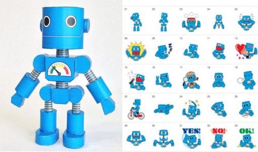 Line Robio Sticker Papercraft robio line