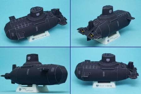 Russian Typhoon Chibi Submarine Papercraft typoon