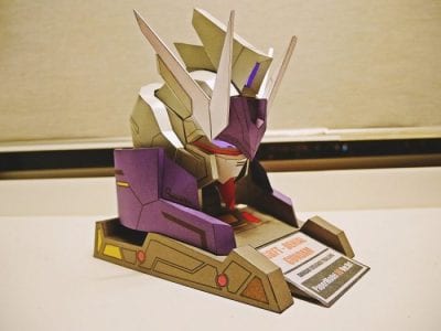 Denial Gundam Head Base Papercraft GBFT Denial Gundam Head Base