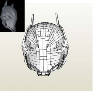 Arkham Knight Helm Paper craft S01519