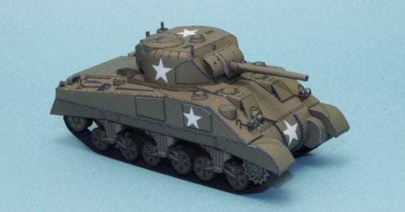 WW2 M4 Sherman tank paper craft 021