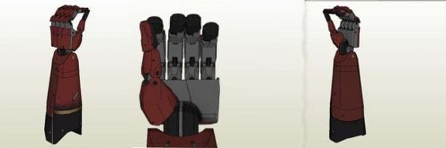 MGS V Snake's Bionic Arm paper craft bioncarm