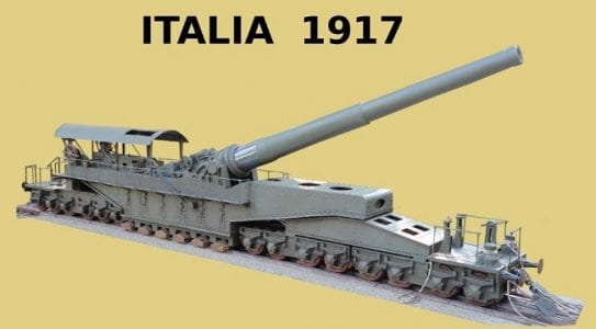 Naval Gun Canon 381/40 paper craft 1976