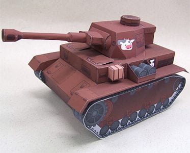 Red Sensha Paper craft sensya kakudai