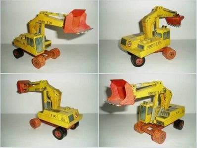 Broyt X30 excavator paper model Photo 01