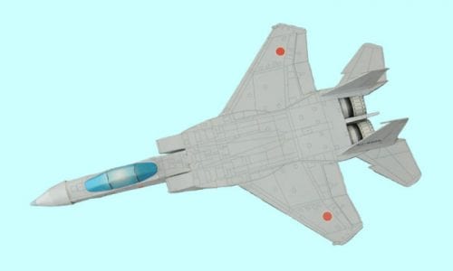JSDF F-15 Fighter Jet Paper Model f 15 sample2