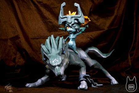 Wolf Link and Midna Paper craft wolflinkmidnaindoorsOC