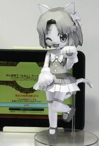 Chibi Moneko paper craft f12