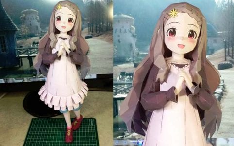 Aoba Kokona Anime paper craft koko