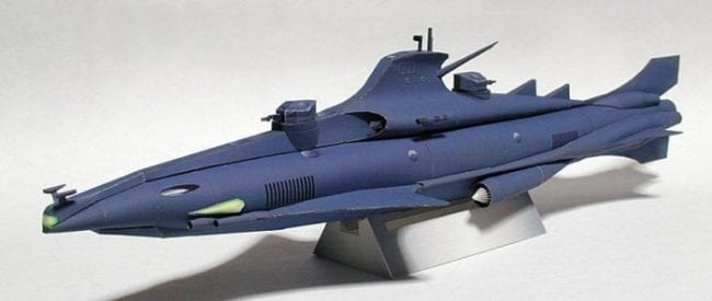 Black Shark Submarine paper craft ltzero