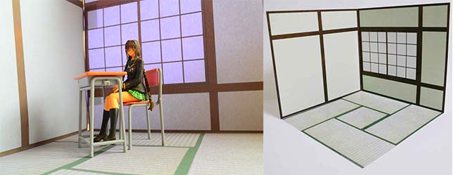 Japan Room Background Paper craft