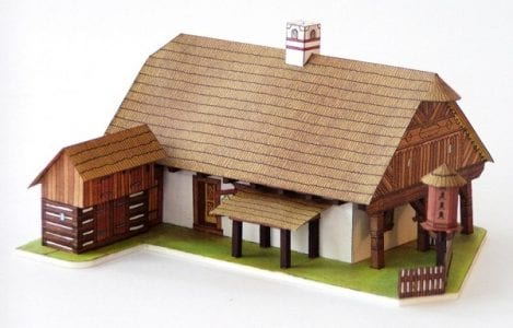 Anime house paper craft Polabske stavby11